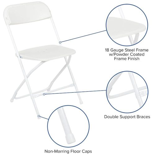 Standard White Folding Chair Knight's Tent & Party Rental