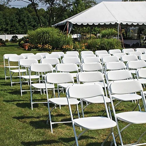 Standard White Folding Chair Knight's Tent & Party Rental