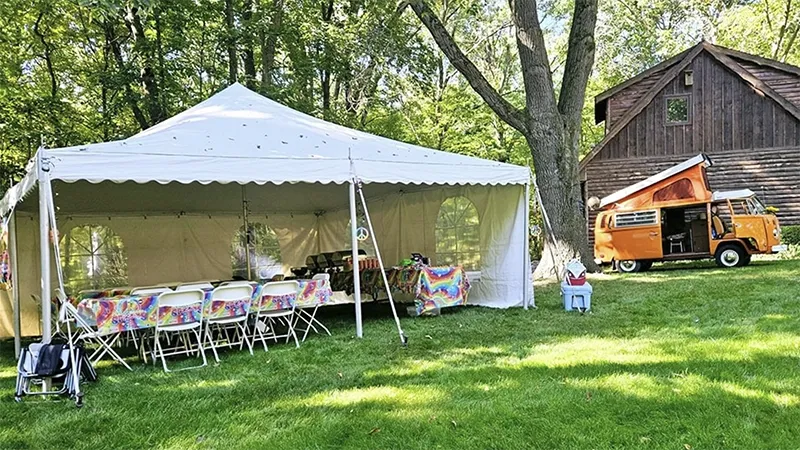 Full-service small pole tent delivery and setup for events in Southeast Michigan