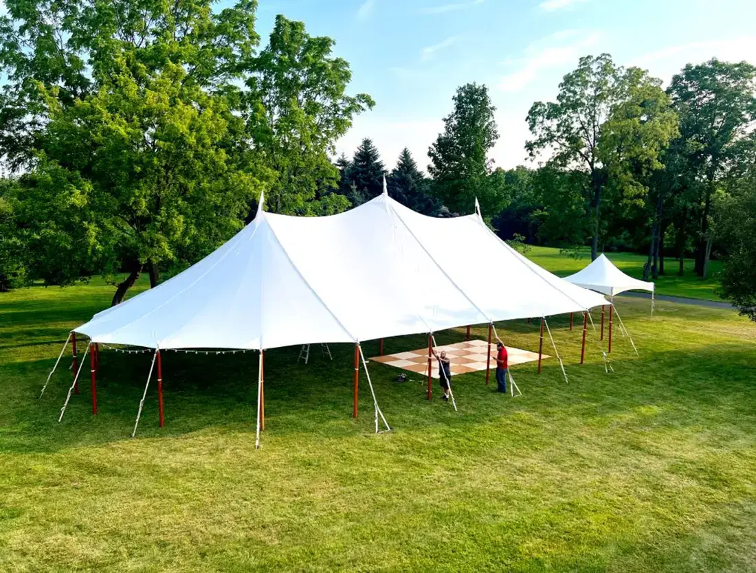 Sailcloth Tent Rental available for rent in Michigan from Knights Tent & Party Rental