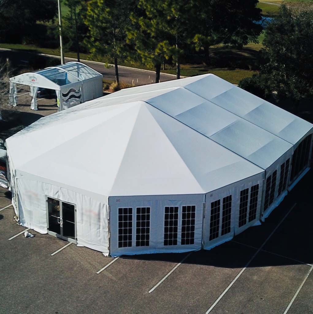Commercial structure tent rental company for long-term installations