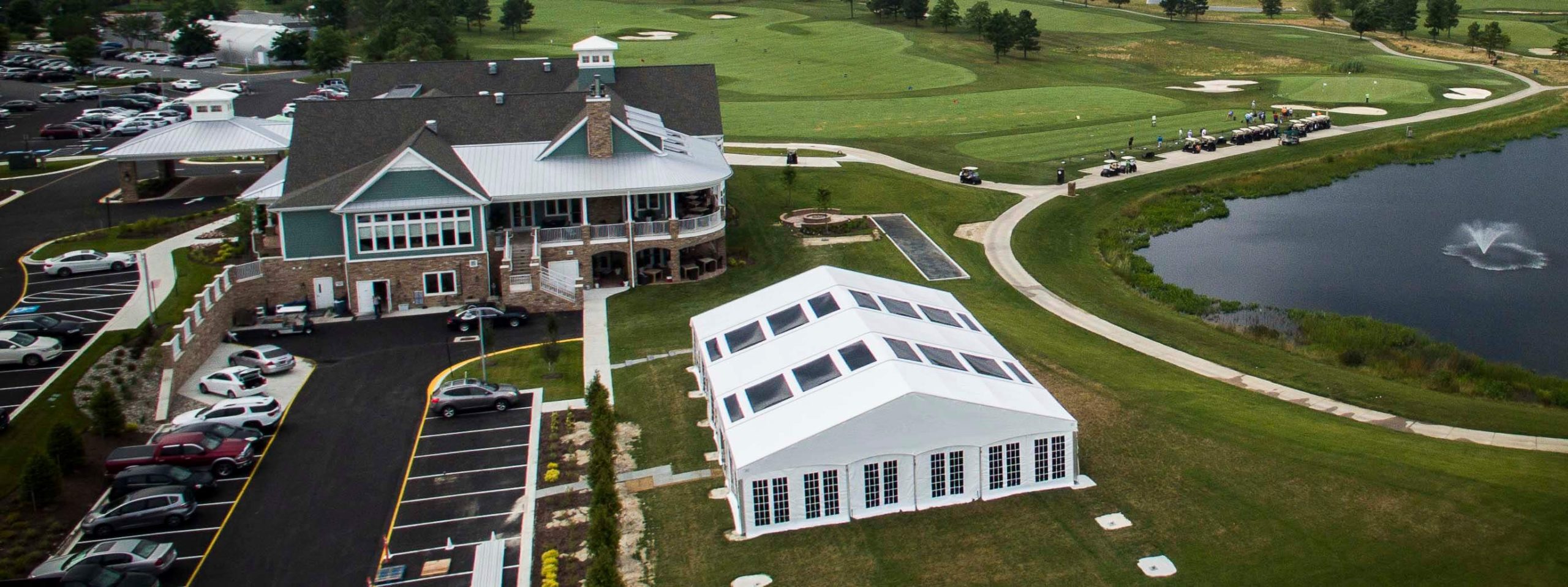 Engineered clearspan structure tent rental for long-term commercial installations