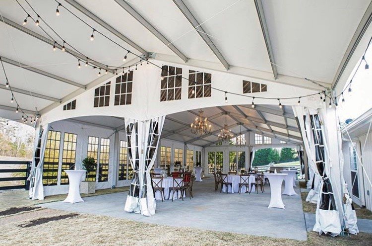 Engineered structure tent wedding in Troy, MI by Knights Tent & Party Rental