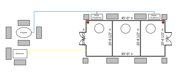 20x45 Structure Tent Plan