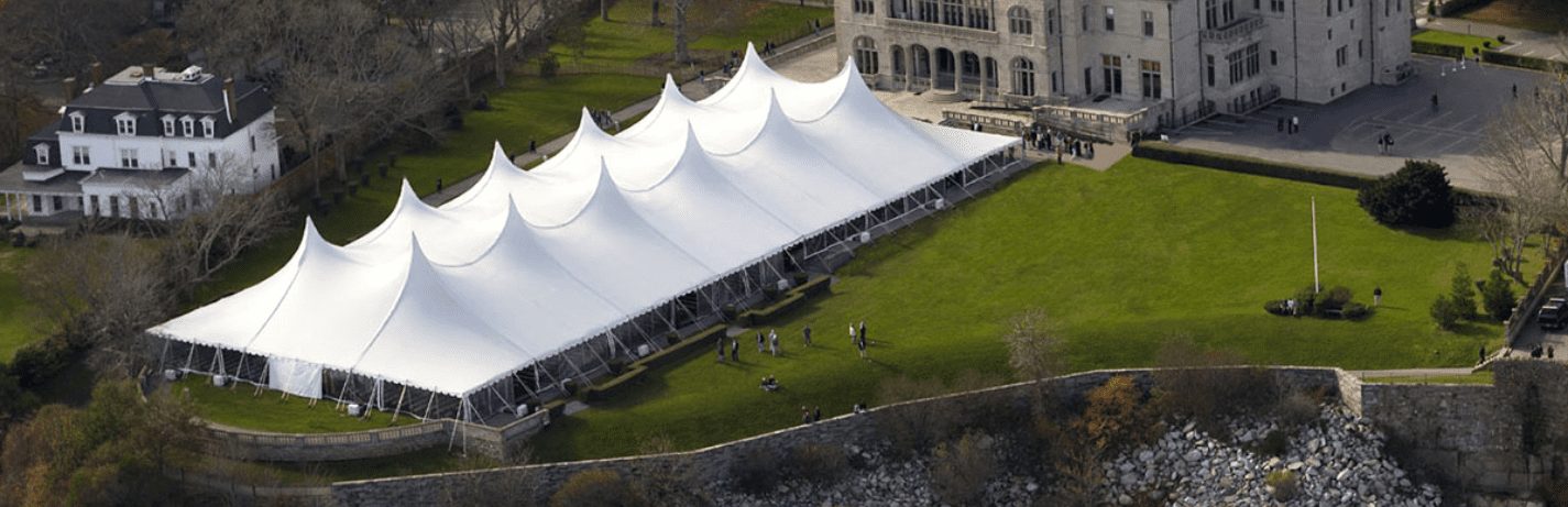 60ft Wide Pole Tent Drone