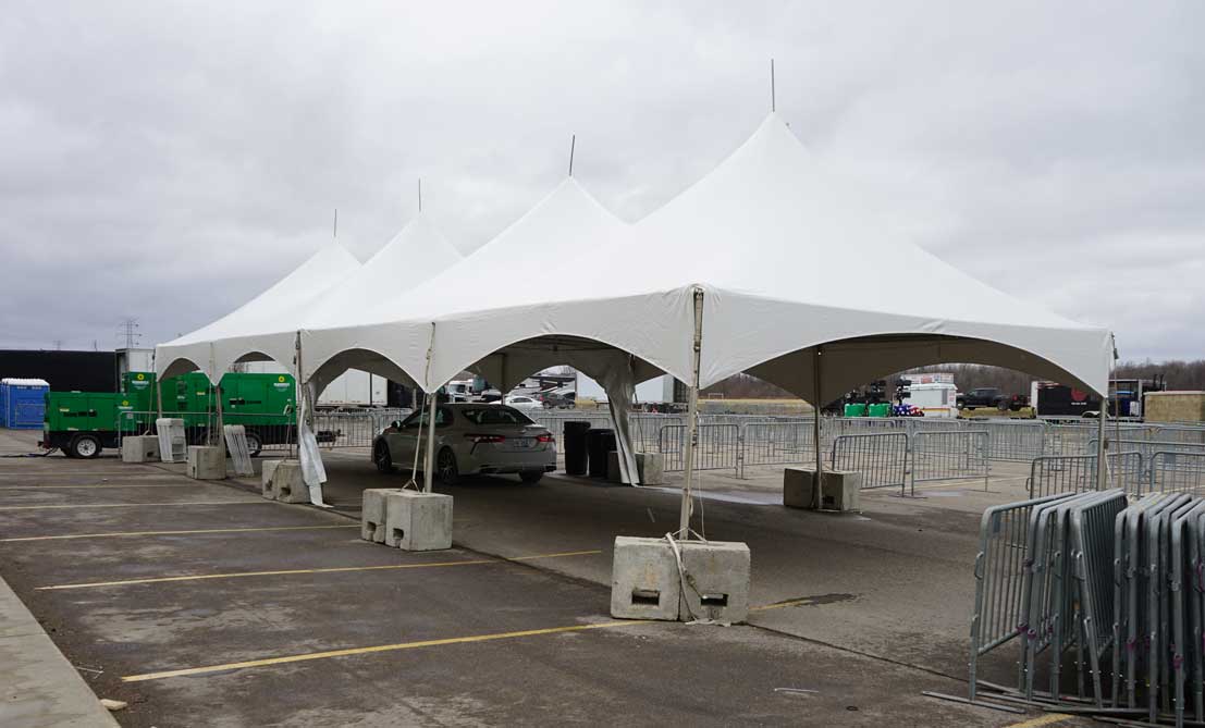 20x60 frame tent pavement