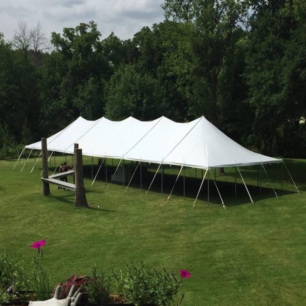 30x90 Canopy Pole Tent in Grass