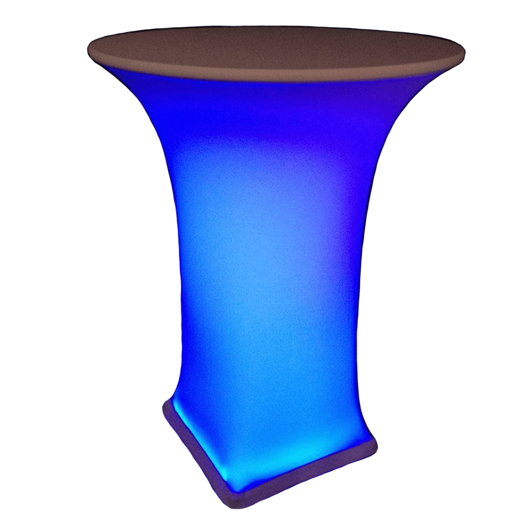 undertable cocktail table light with spandex