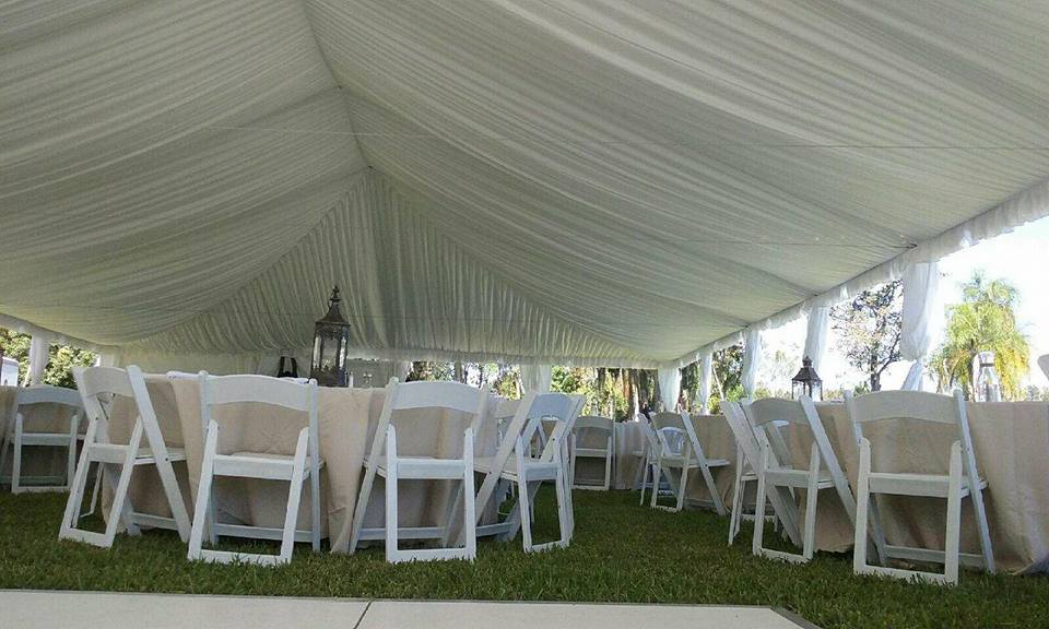 Padded White Folding Garden Chairs Knights Tent & Party Rental