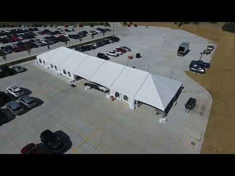 40x140 frame tent pavement commercial corporate