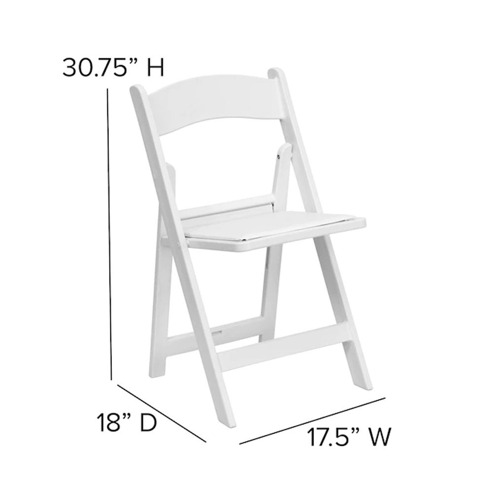 Padded White Folding Garden Chairs Knights Tent & Party Rental