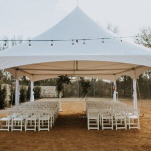 frame tent with leg drapes