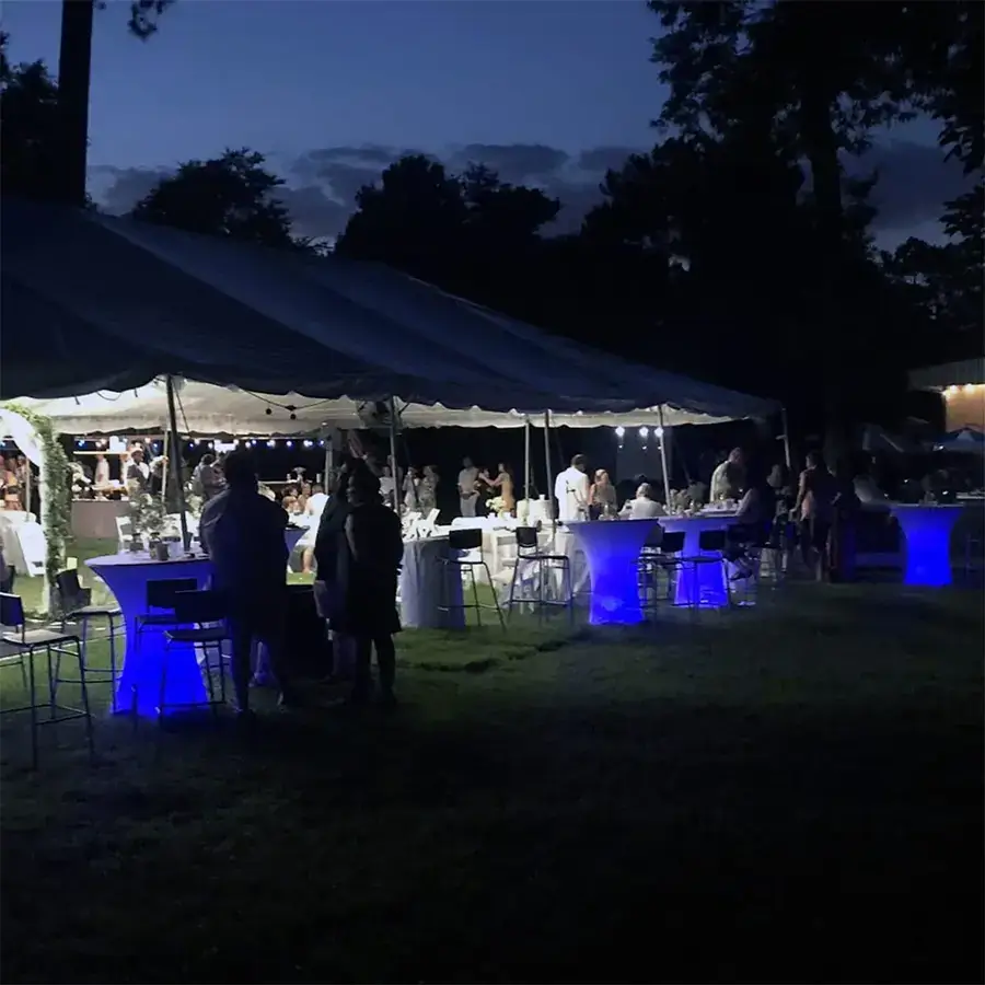 Cocktail and table lighting with LED rentals in southeast Michigan