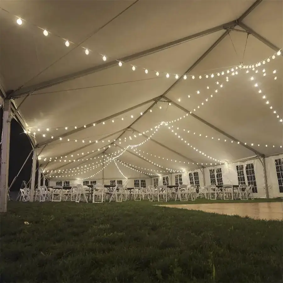 String Light Rental For Party Tents in Southeast Michigan