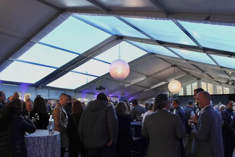 60 foot structure tent rental for U of M large scale event tent rentals semi-permanent tent rentals