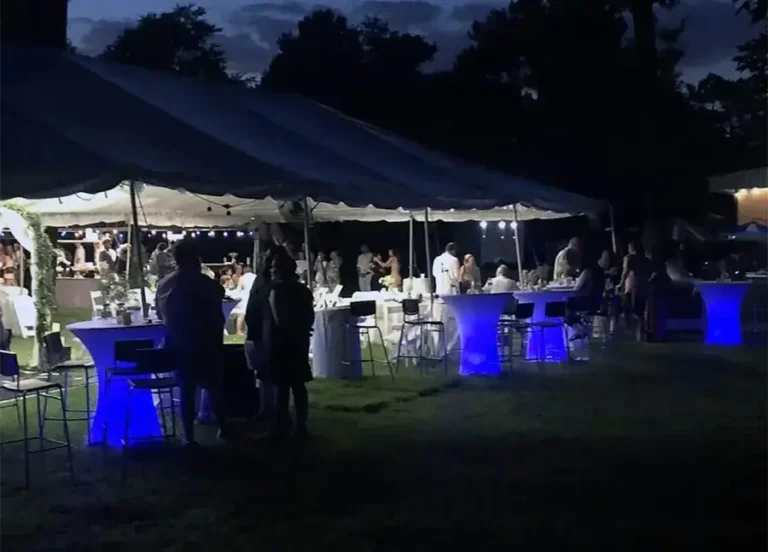 Cocktail and table lighting with LED rental for events and parties in southeast Michigan