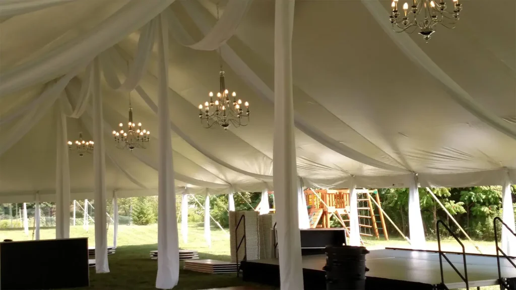 Large Canopy Pole Tent Rentals in Bloomfield and Oakland County Michigan