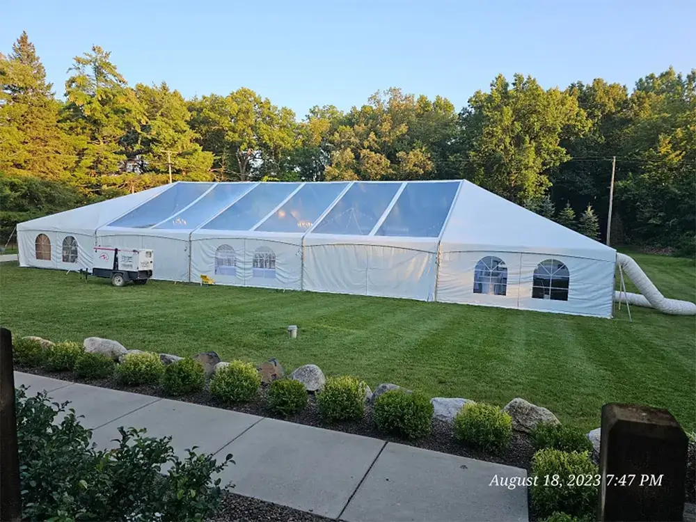Large Frame Tent rental in metro Detroit michigan