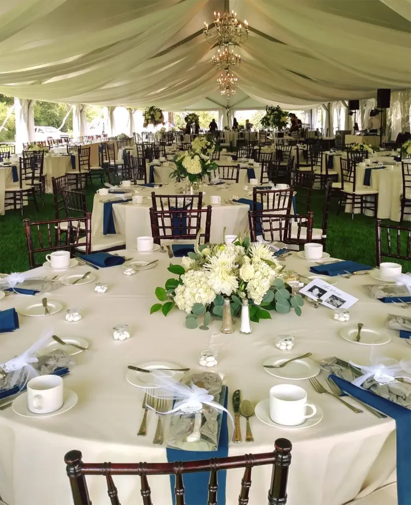 Tablecloth Rentals near me for Weddings and parties in Metro Detroit and Oakland County Michigan
